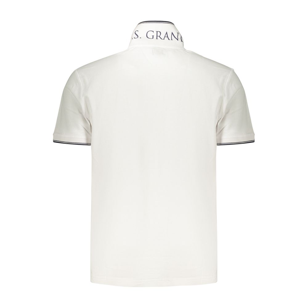 Polo Shirt by U.S. Grand Polo for men in cotton white presents a sleek silhouette, featuring a refined and for a sleek finish.