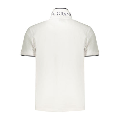 Polo Shirt by U.S. Grand Polo for men in cotton white presents a sleek silhouette, featuring a refined and for a sleek finish.