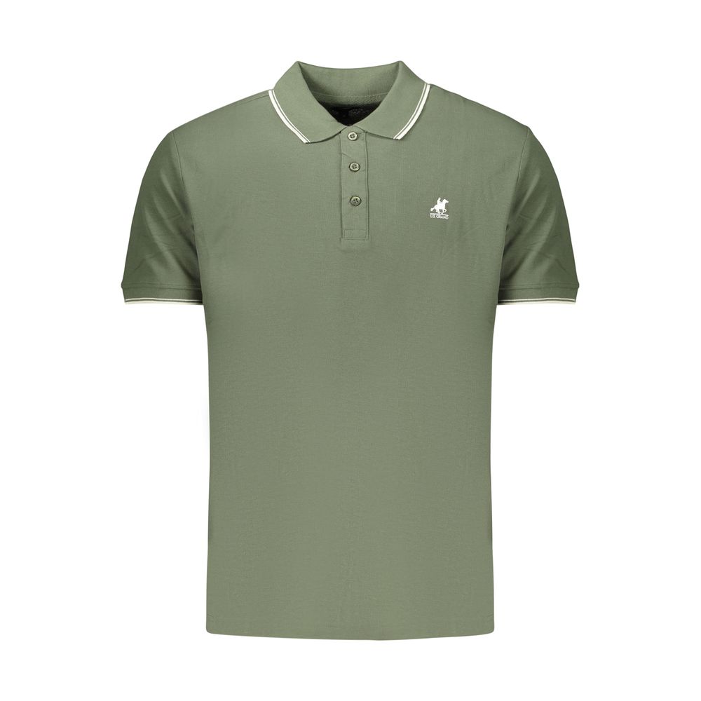 Polo Shirt by U.S. Grand Polo for men in cotton green presents a crisp silhouette, artfully detailed with a crisp and crisp .