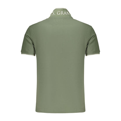 Polo Shirt by U.S. Grand Polo for men in cotton green presents a distinguished silhouette, showcasing a sophisticated and distinguished for a truly distinguished finish.