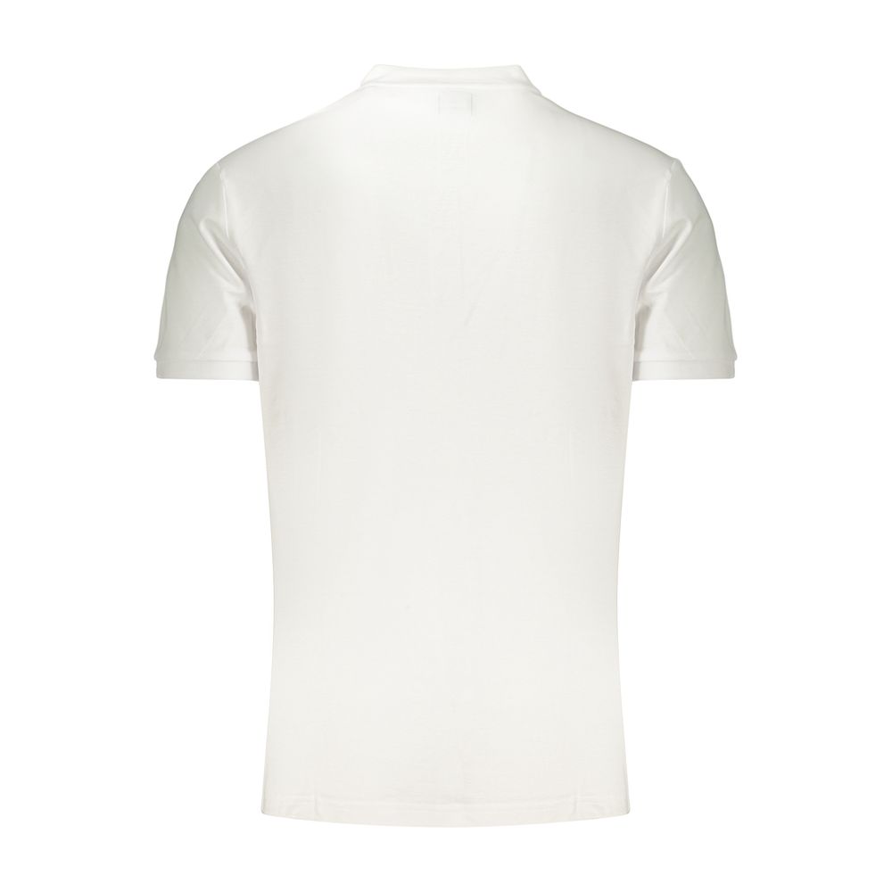 Polo Shirt by U.S. Grand Polo for men in cotton white presents a distinguished silhouette, showcasing a sophisticated mandarin neckline and distinguished for a truly distinguished finish.