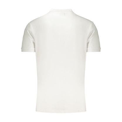 Polo Shirt by U.S. Grand Polo for men in cotton white presents a distinguished silhouette, showcasing a sophisticated mandarin neckline and distinguished for a truly distinguished finish.