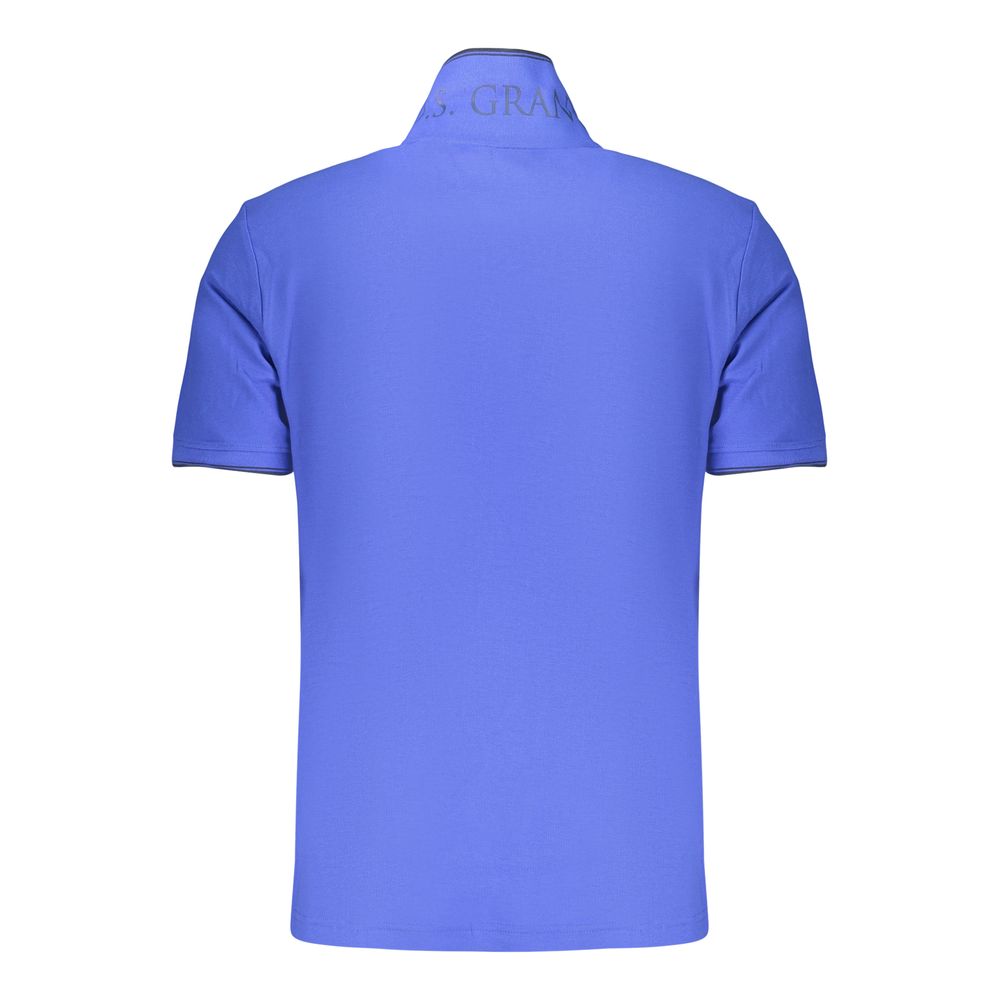 Polo Shirt by U.S. Grand Polo for men in cotton blue & signature features a eye catching silhouette, showcasing a refined and for a eye catching finish.