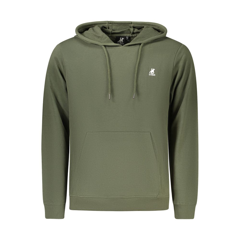 Hooded Sweatshirt Hoodie by U.S. Grand Polo for men in cotton polyester green & print features an luminous silhouette, showcasing a sophisticated hooded neckline and for a truly luminous look.