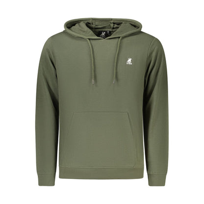 Hooded Sweatshirt Hoodie by U.S. Grand Polo for men in cotton polyester green & print features an luminous silhouette, showcasing a sophisticated hooded neckline and for a truly luminous look.