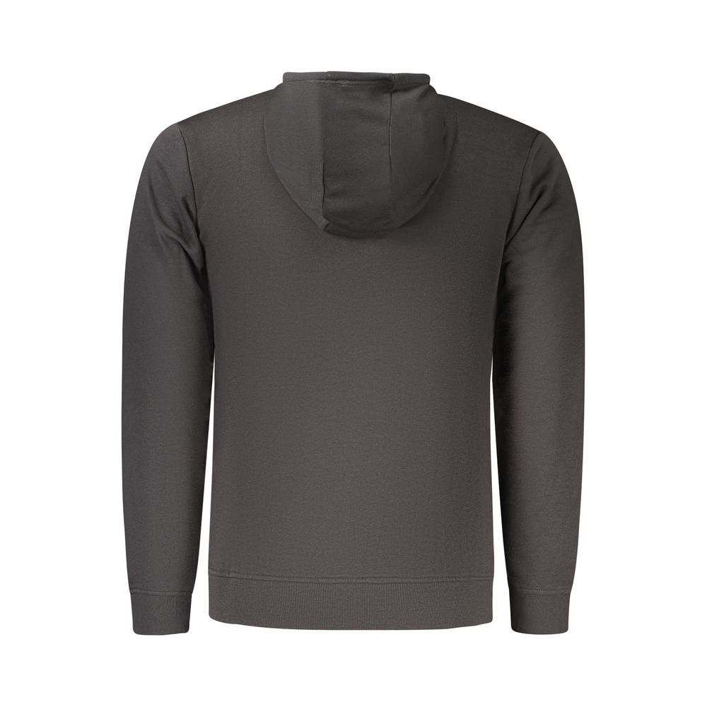 Hooded Sweatshirt Hoodie by U.S. Grand Polo for men in cotton polyester black & print features an avant-garde silhouette, showcasing a sophisticated hooded neckline and detail for a truly avant-garde finish.
