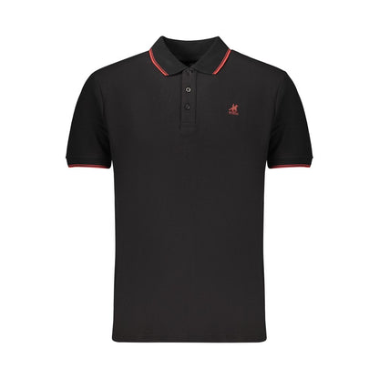 Polo Shirt by U.S. Grand Polo for men in cotton black presents a crisp silhouette, artfully detailed with a crisp and crisp .