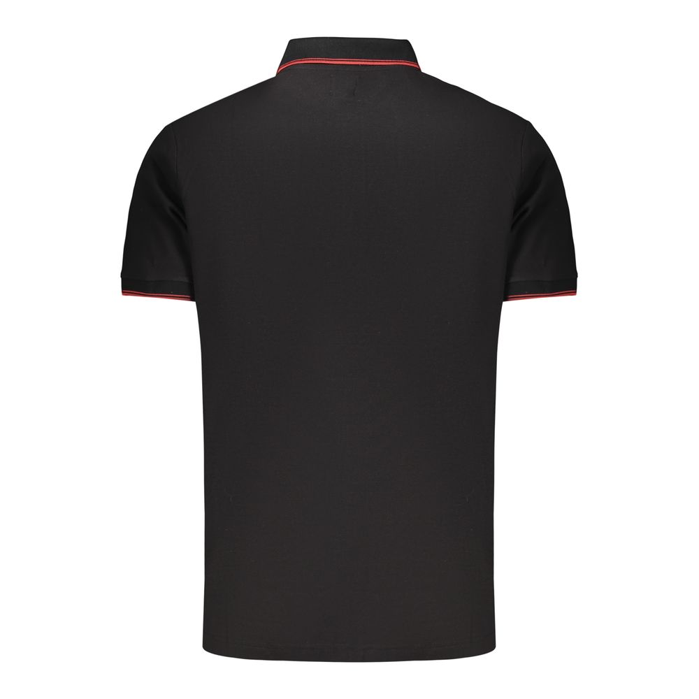 Polo Shirt by U.S. Grand Polo for men in cotton black showcases a sharp silhouette, detailed with a refined and sharp for a sophisticated finish.