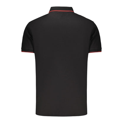 Polo Shirt by U.S. Grand Polo for men in cotton black showcases a sharp silhouette, detailed with a refined and sharp for a sophisticated finish.