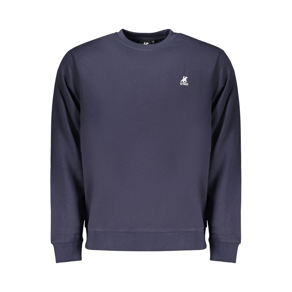 Sweatshirt by U.S. Grand Polo for men in cotton polyester blue & print features an exquisite silhouette, showcasing and crew neckline details for a exquisite look.