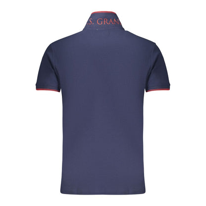 Polo Shirt by U.S. Grand Polo for men in cotton blue showcases a enviable silhouette, featuring a refined and for a enviable finish.