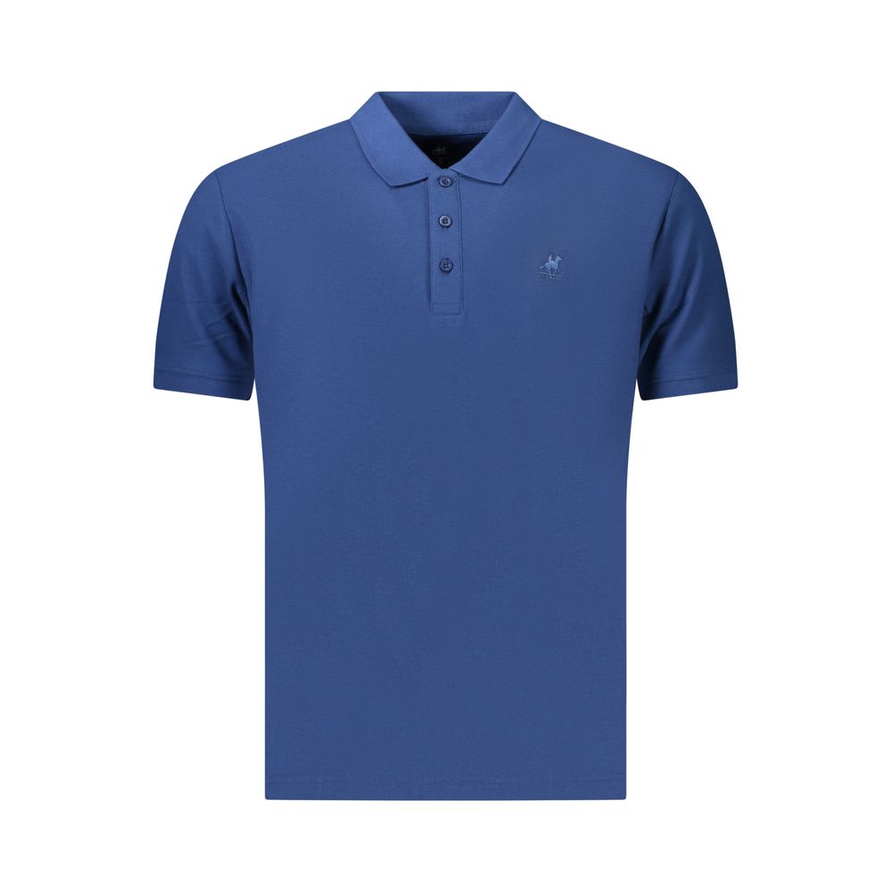 Polo Shirt by U.S. Grand Polo for men in cotton blue & print presents a distinguished silhouette, showcasing a sophisticated and distinguished for a truly distinguished finish.