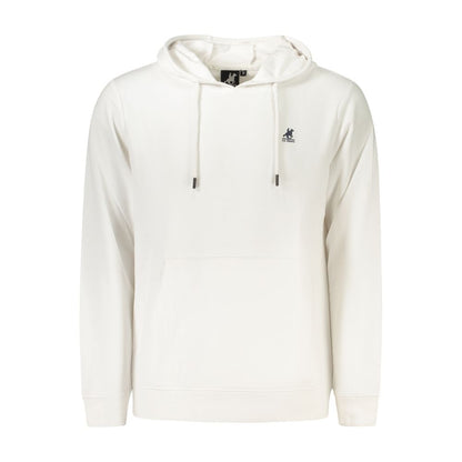 Hooded Sweatshirt Hoodie by U.S. Grand Polo for men in cotton polyester white & print features an avant-garde silhouette, showcasing a sophisticated hooded neckline and detail for a truly avant-garde finish.