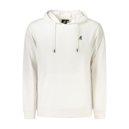 Hooded Sweatshirt Hoodie by U.S. Grand Polo for men in cotton polyester white & print features an avant-garde silhouette, showcasing a sophisticated hooded neckline and detail for a truly avant-garde finish.
