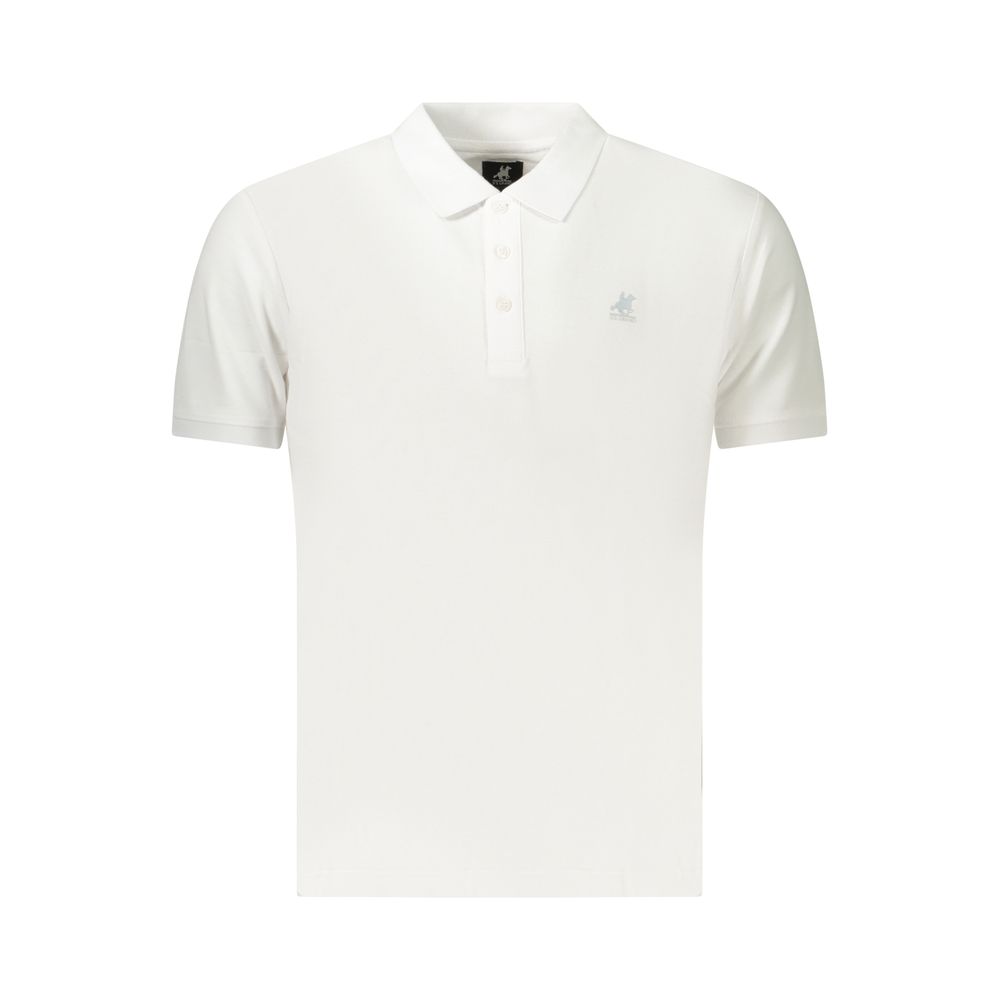 U.S. Grand Polo Men's Cotton Shirt - White Signature Print