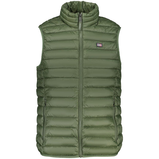 Vest by Norway 1963 for men in polyester green features an contemporary silhouette, showcasing refined pockets and a contemporary for a sophisticated layered look.