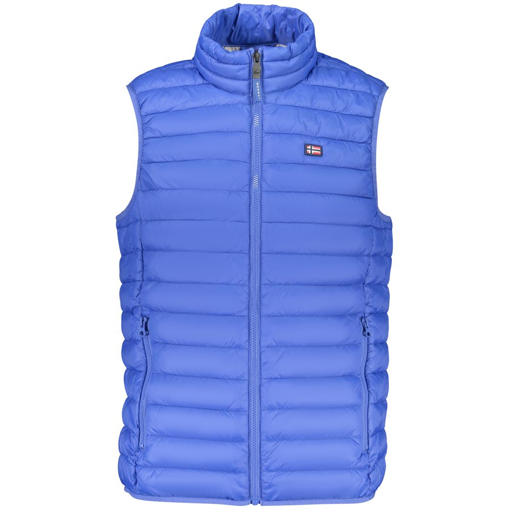 Vest by Norway 1963 for men in polyester blue features an on trend silhouette, showcasing a sophisticated and premium pockets for a truly on trend finish.