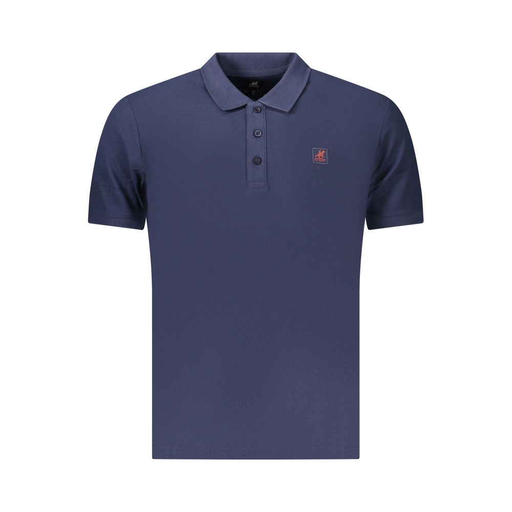 Polo Shirt by U.S. Grand Polo for men in cotton blue features a eye catching silhouette, showcasing a refined and for a eye catching finish.