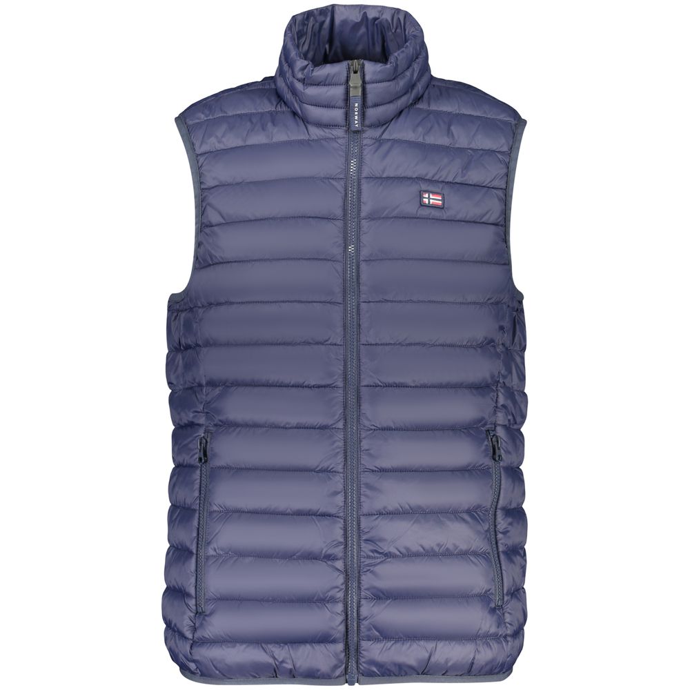 Vest by Norway 1963 for men in polyester blue features a stylish silhouette, showcasing distinct pockets and a refined for a truly stylish finish.