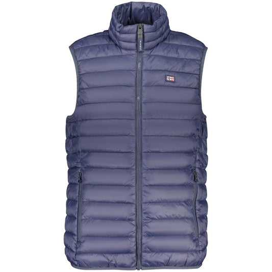 Vest by Norway 1963 for men in polyester blue features a stylish silhouette, showcasing distinct pockets and a refined for a truly stylish finish.