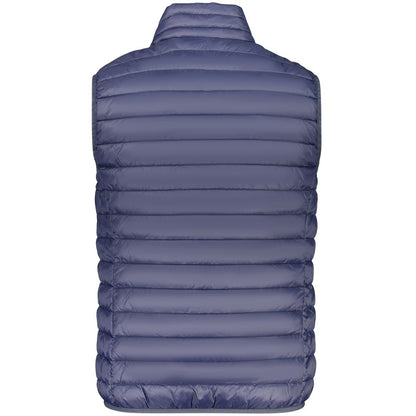 Vest by Norway 1963 for men in polyester blue showcases a utilitarian silhouette, artfully incorporating pockets and a utilitarian for a truly utilitarian finish.