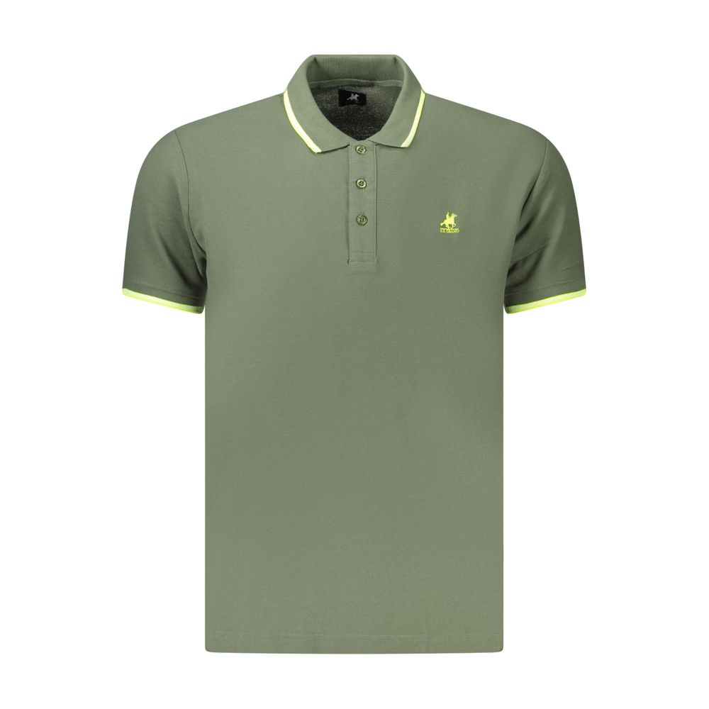 Polo Shirt by U.S. Grand Polo for men in cotton green & print showcases a enviable silhouette, featuring a refined and for a enviable finish.