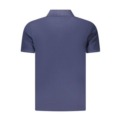 Polo Shirt by U.S. Grand Polo for men in cotton blue showcases a sharp silhouette, detailed with a refined and sharp for a sophisticated finish.