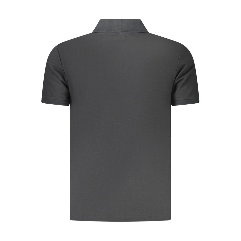Polo Shirt by U.S. Grand Polo for men in cotton black presents a distinguished silhouette, showcasing a sophisticated and distinguished for a truly distinguished finish.