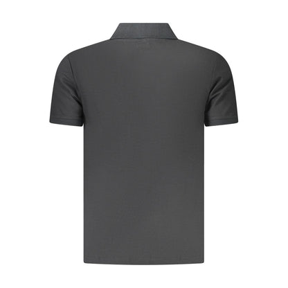 Polo Shirt by U.S. Grand Polo for men in cotton black presents a distinguished silhouette, showcasing a sophisticated and distinguished for a truly distinguished finish.