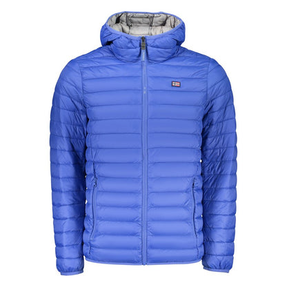 Hooded Windbreaker Jacket by Norway 1963 for men in polyamide blue features an enduring silhouette, showcasing technical pockets, hooded & windproof and a sophisticated hooded neckline for a truly enduring aesthetic.