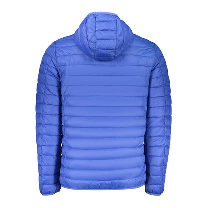 Hooded Windbreaker Jacket by Norway 1963 for men in polyamide blue features an stylish silhouette, showcasing a sophisticated and performance-driven pockets, hooded & windproof for a premium, stylish look.