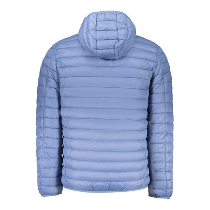 Hooded Windbreaker Jacket by Norway 1963 for men in polyamide blue features an stylish silhouette, showcasing a sophisticated hooded neckline and performance-driven pockets, hooded & windproof for a premium, stylish look.