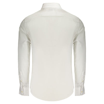Dress Shirt by U.S. Grand Polo for men in cotton white showcases a sleek silhouette, elegantly detailed with a sleek and for a sleek finish.