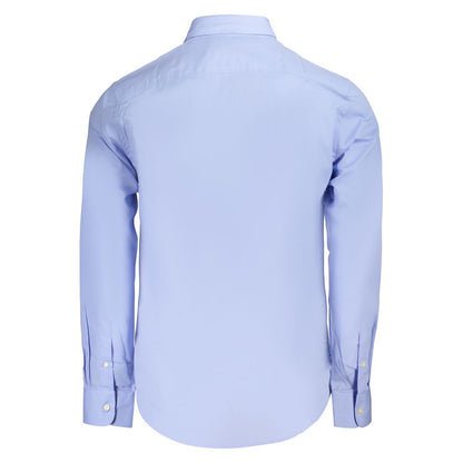 Dress Shirt by U.S. Grand Polo for men in cotton azzurro presents a discerning silhouette, showcasing a sophisticated button-down-collar neckline and for a truly discerning finish.