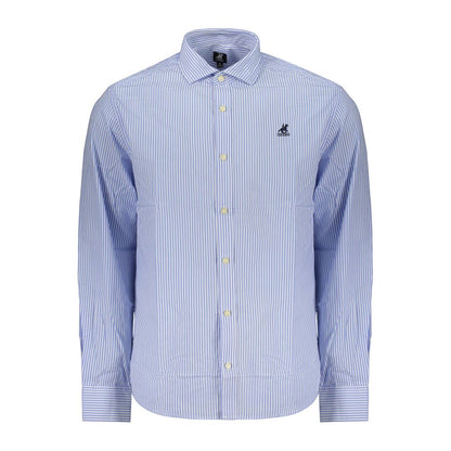 Dress Shirt by U.S. Grand Polo for men in cotton azzurro & striped showcases a sharp silhouette, elegantly detailed with a sharp and sharp .