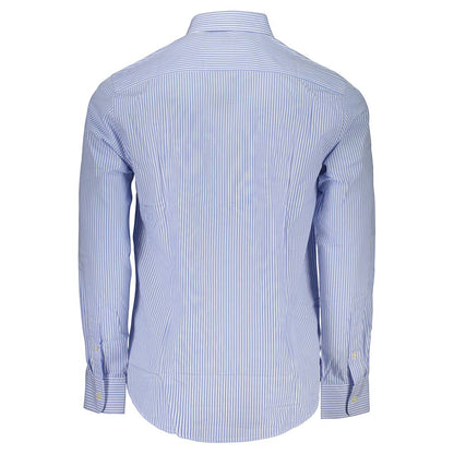 Dress Shirt by U.S. Grand Polo for men in cotton azzurro & striped, featuring a nuanced and nuanced for a sophisticated finish.