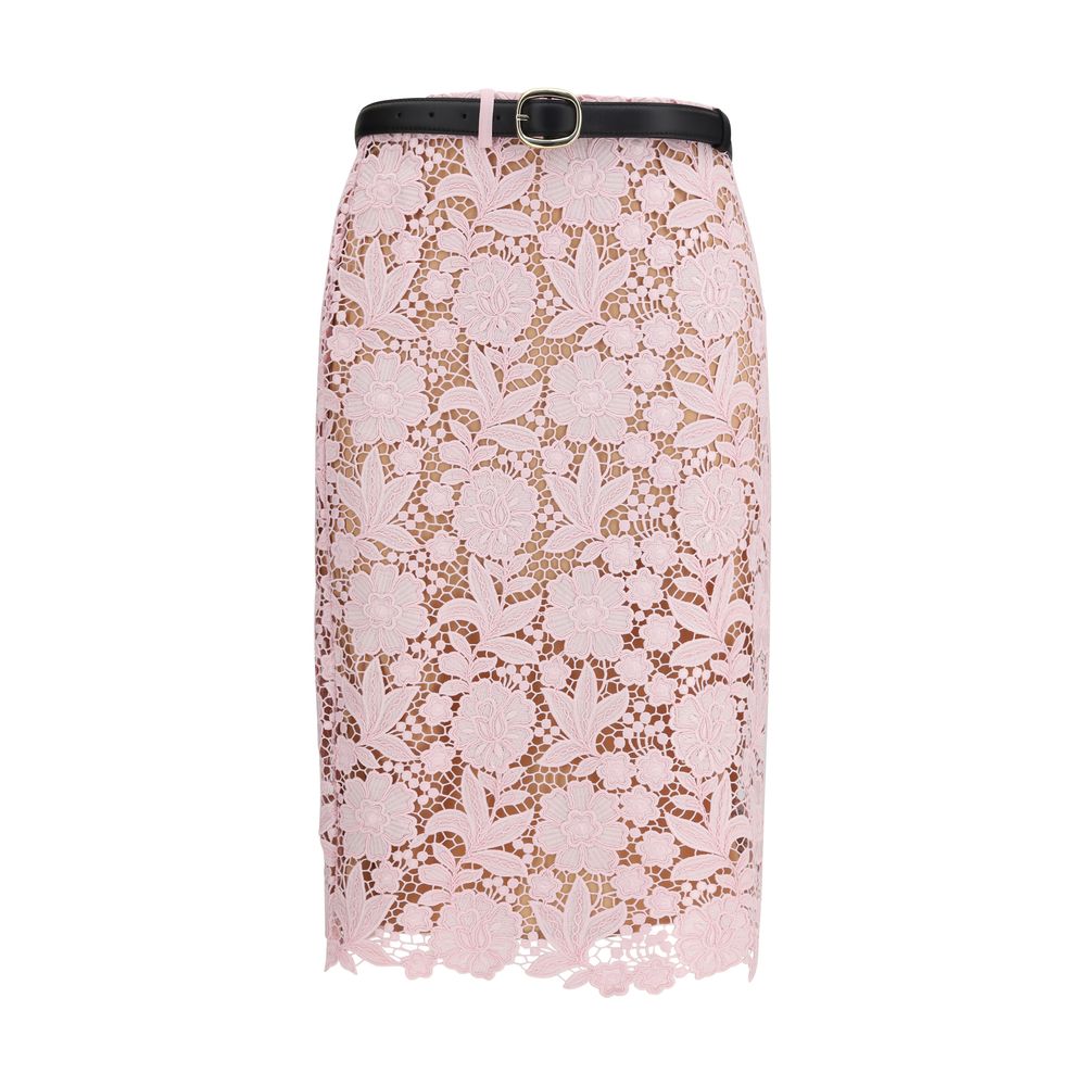 Skirt by Self-Portrait for women in polyester multicolor & floral features a contoured silhouette from the Women's Polyester Midi Skirt collection, characterized by its contoured midi for a contoured finish.