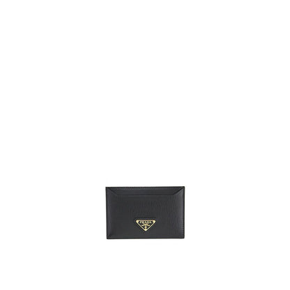 Cardholder Card Case by Prada for women in calfskin leather black features a refined silhouette, showcasing the elegant lines of the Calfskin Leather Cardholder Card Case alongside premium card-organization for a refined finish.