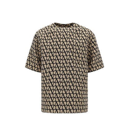 Valentino Brown Silk T-Shirt