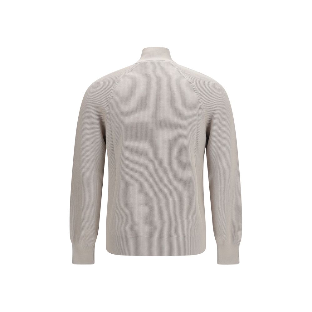 Sweatshirt by Brunello Cucinelli for men in cotton beige features a unrivaled silhouette with a refined and unrivaled detailing for a sophisticated look.