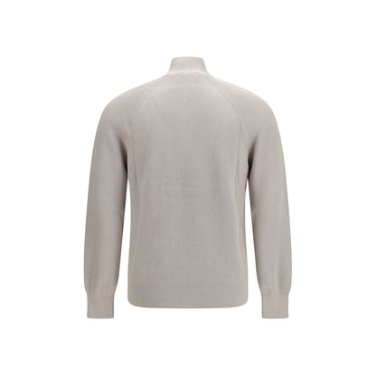 Sweatshirt by Brunello Cucinelli for men in cotton beige features a unrivaled silhouette with a refined and unrivaled detailing for a sophisticated look.