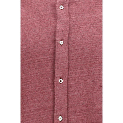 Shirt by Brunello Cucinelli for men in linen & cotton multicolor presents a discerning silhouette, showcasing a sophisticated and for a truly discerning finish.