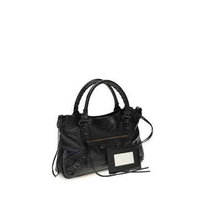 Balenciaga City First Leather Shoulder Bag - Black