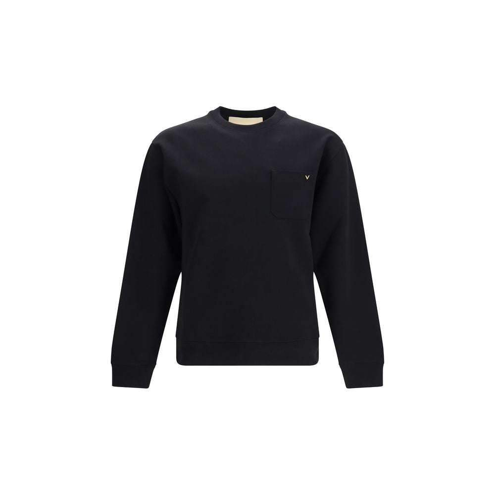 Sweatshirt by Valentino Garavani for men in cotton black features an enviable silhouette, showcasing a premium and refined crew neckline for a truly enviable finish.