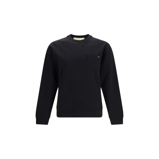 Sweatshirt by Valentino Garavani for men in cotton black features an enviable silhouette, showcasing a premium and refined crew neckline for a truly enviable finish.