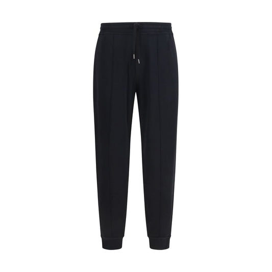 Joggers by Brunello Cucinelli for men in polyamide & cotton black features an refined tailoring silhouette, showcasing a premium regular-fit with a and long cut for a refined tailoring look.