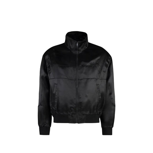 Saint Laurent Black Silk Bomber