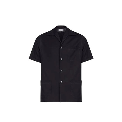 Maison Margiela Black Wool Shortsleeve Shirt