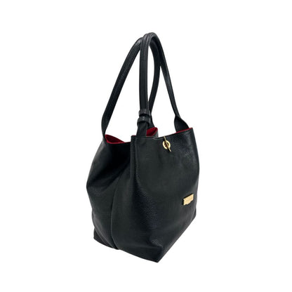 Shoulder Clutch Handbag by Baldinini Trend for women in metal black & gold features an sculptural silhouette, showcasing a secure and sculptural with versatile shoulder-strap & handle for a sophisticated look.