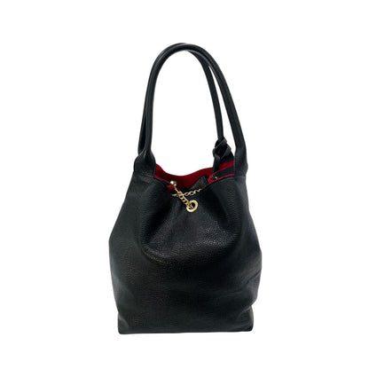 Shoulder Clutch Handbag by Baldinini Trend for women in metal black & gold showcases a sculptural silhouette, featuring a secure , ample , and versatile shoulder-strap & handle for a sculptural finish.